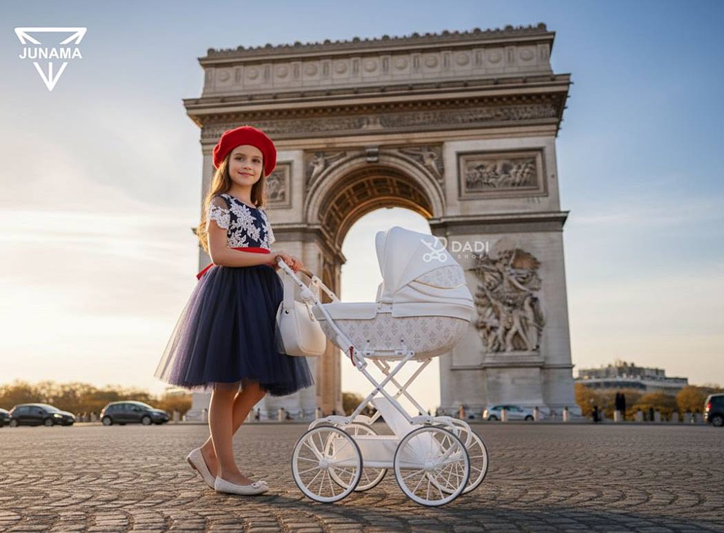 Wózki dla lalek polskiego producenta TAKO, Junama. Wózki dla lalek Junama Art Deco Mini – polski producent TAKO, najwyższa jakość, plenerowa sesja, dolls pram